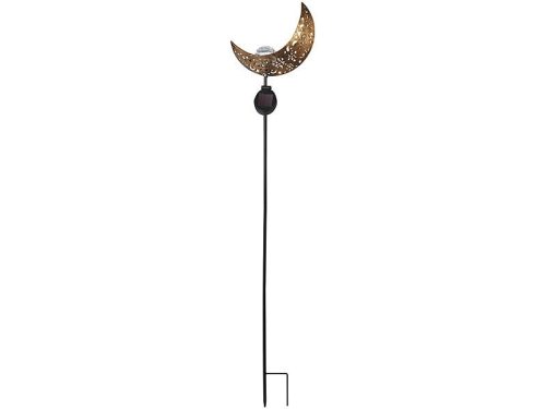 Solar outdoor lamp moon-shaped solar lamp with RGB LED color-changing half-moon twilight sensor