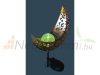 Solar outdoor lamp moon-shaped solar lamp with RGB LED color-changing half-moon twilight sensor