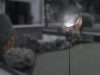 Solar outdoor lamp moon-shaped solar lamp with RGB LED color-changing half-moon twilight sensor