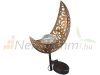 Solar outdoor lamp moon-shaped solar lamp with RGB LED color-changing half-moon twilight sensor