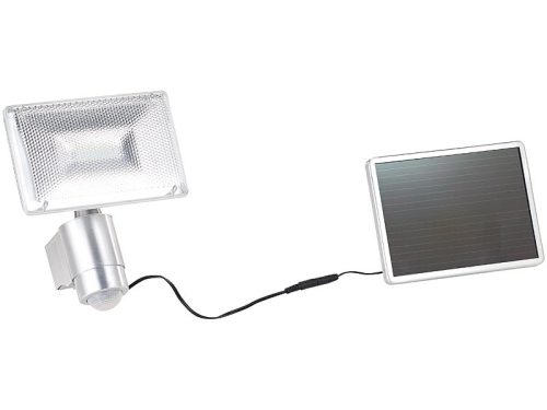 Solar LED spotlight made of aluminum with PIR sensor, 10 W, 1000 lm, IP44