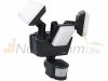 Solar LED floodlight with 3-part PIR sensor 1.2 W 3000 lumens IP44