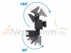 Solar LED floodlight with 3-part PIR sensor 1.2 W 3000 lumens IP44