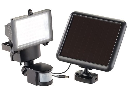 Solar LED outdoor spotlight, with motion sensor, 600 lumens, IP44