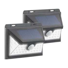   Napelemes LED fali lámpa 2 darab, mozgásérzékelővel, újratölthető akkumulátor 350 lm, 7,2 W