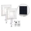Solar LED reflector 2 pcs, 6 SMD LEDs, 20 lumens each, IP44