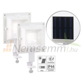  Napelemes LED reflektor 2 db, 6 SMD LED, egyenként 20 lumen, IP44