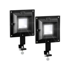   Napelemes LED reflektor 2 darab, 20 lm, fényérzékelővel fekete