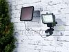 COB-LED Solar wall spotlight with PIR motion sensor, 12 watts, 600 lumens IP44