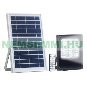   Napelemes LED reflektor kültéri, RGBW, 30 watt, távirányítóval és időzítővel