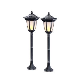   Napelemes LED lámpa 2 db lánghatású szolár kandeláber 24 db LED 64 cm magas IP44 állólámpa