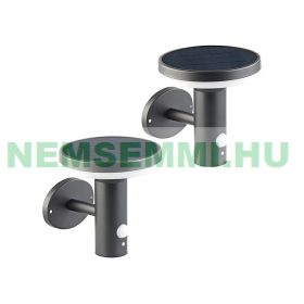   WL-600 Prémium LED napelemes fali lámpa 2 darab, PIR érzékelővel alkonyat érzékelővel 600 lumen