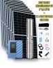 Solar irrigation pump set 300V AC/DC 2200W deep well pump 5.2 m³/h 255 meters lifting height - 8 x 410W mono solar panel solar controller - irrigation with deep well pump and solar energy!