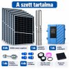 Napelemes öntöző szivattyú készlet AC/DC - 6x410W napelem, 1500W mélykútszivattyú 4,8 m³/h 203 méter