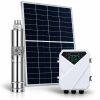 Napelemes öntöző szivattyú készlet 410W napelem, 210W mélykútszivattyú 1,2 m³/h 77 méter 