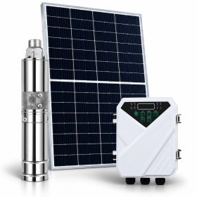 Napelemes öntöző szivattyú készlet 410W napelem, 210W mélykútszivattyú 1,2 m³/h 77 méter 