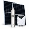 Napelemes öntöző szivattyú készlet 2 x 410W napelem, 500W mélykútszivattyú 1,7 m³/h 109 méter