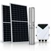 Napelemes öntöző szivattyú készlet 3 x 410W napelem, 600W mélykútszivattyú 4 m³/h 80 méter - szolár 