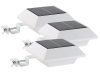 Solar LED spotlight 160 lm 2W PIR sensor white set of 3
