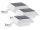 Solar LED spotlight 160 lm 2W PIR sensor white set of 3