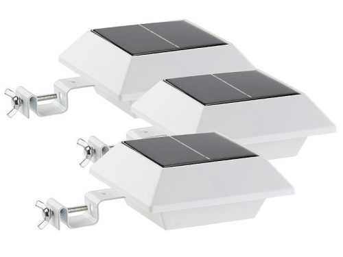 Solar LED spotlight 160 lm 2W PIR sensor white set of 3