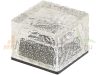 Solar RGB LED paving stone, glass block with 4 twilight sensors 7 x 5.4 x 7 cm