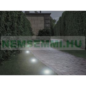   Napelemes térkő 2 darabos napelemes világítás 8 LED-del, meleg fehér fényű fénydekoráció