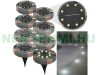 Solar paving stone 2-piece solar lighting with 8 LEDs, light decoration with warm white light