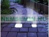 Solar LED paving stone with light sensor, set of 4 7x7x5 cm