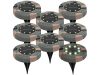 Solar paver 8-piece solar lighting with 8 LEDs, light decoration with warm white light