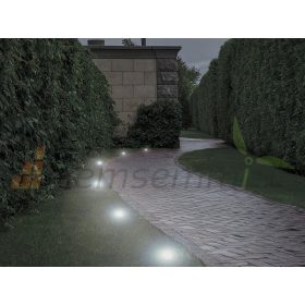   Napelemes térkő 8 darabos napelemes világítás 8 LED-del, meleg fehér fényű fénydekoráció