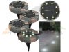 Solar paver 8-piece solar lighting with 8 LEDs, light decoration with warm white light