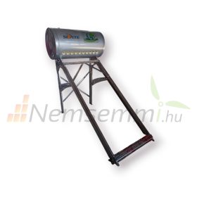   Napkollektor rendszer SP-H 100 literes nyomásálló külső-belső inox tartály 10 vákuumcső, rozsdamentes tartókeret!
