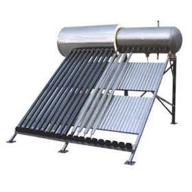   Napkollektor rendszer SP-H 200 literes nyomásálló külső-belső inox tartállyal 20 vákuumcsővel rozsdamentes acél kerettel