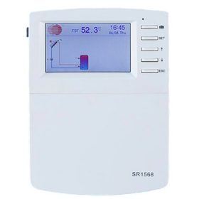   Napkollektor vezérlés SR1568 szolár szabályzó vezérlő kontroller 7 db érzékelővel 