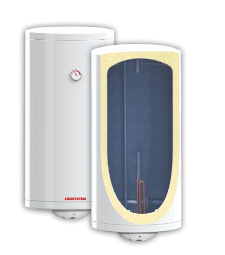 120 liter SunSystem BB type boiler with built-in 3kW heating element. Hot water storage enamelled tank HMV