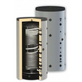   Puffer tartály 2 acél és 1 inox hőcserélővel 1000 literes Sunsystem. Az inox cső a használati melegvíz felmelegítésére szolgál, friss víz modullal