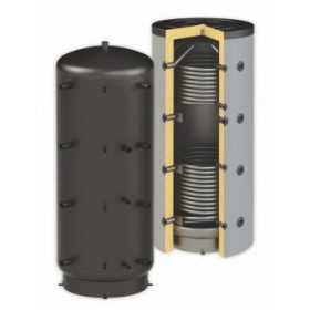 Puffertartály - 2 hőcserélővel 1000 literes tartály melegvíz tárolás céljára