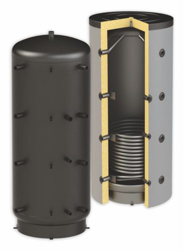 Buffer tank - 3,000 liter tank with 1 heat exchanger, specially CAN BE PLACED IN CORNERS, for hot water storage.