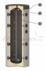 Heating narrow buffer tank - 200 liter tank without heat exchanger for hot water storage. Sunsystem PS 200