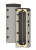 Heating narrow buffer tank - thermally insulated 300-liter tank without heat exchanger for hot water storage. Sunsystem PS 150