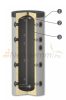 Heating narrow buffer tank - thermally insulated 300-liter tank without heat exchanger for hot water storage. Sunsystem PS 150