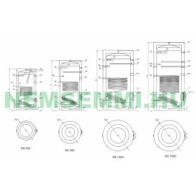   300 literes 1 hőcserélős !! álló, indirekt SunSystem tároló fűtés és napkollektor bojler. Használati melegvíz tároló, üvegkerámia bevonat