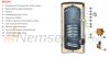SunSystem 500 liter 1 heat exchanger stationary, indirect storage heating and solar collector boiler. Domestic hot water storage, glass-ceramic tank DHW