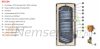 400 liter standing Sunsystem indirect storage heater with 2 heat exchangers and solar collector boiler. Domestic hot water storage, glass-ceramic tank DHW