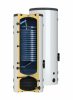 Heat pump compatible 250/60 boiler Indirect storage with buffer tank combined with heat exchanger built into DHW