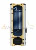 Heat pump compatible 250/60 boiler Indirect storage with buffer tank combined with heat exchanger built into DHW