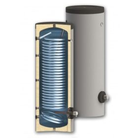 400 literes keskeny SunSystem 1 hőcserélős álló, HMV tároló extra nagy hőcserélővel