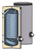 500 liter SunSystem 1 standing DHW tank with heat exchanger with extra large heat exchanger for solar collector or heat pump. Domestic hot water tank, glass-ceramic coating