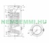 500 liter SunSystem 1 standing DHW tank with heat exchanger with extra large heat exchanger for solar collector or heat pump. Domestic hot water tank, glass-ceramic coating